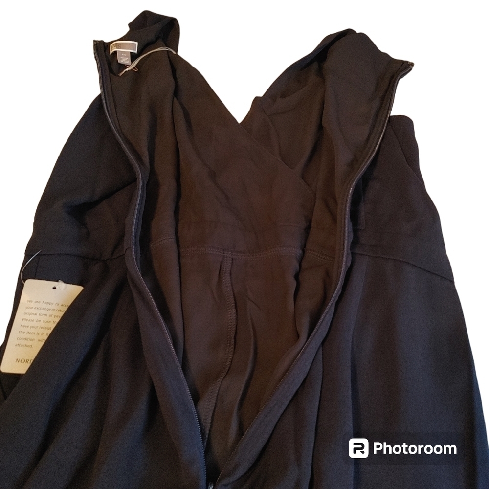 Chelsea28 Navy Faux Wrap Crop Jumpsuit XXL - Picture 12 of 15